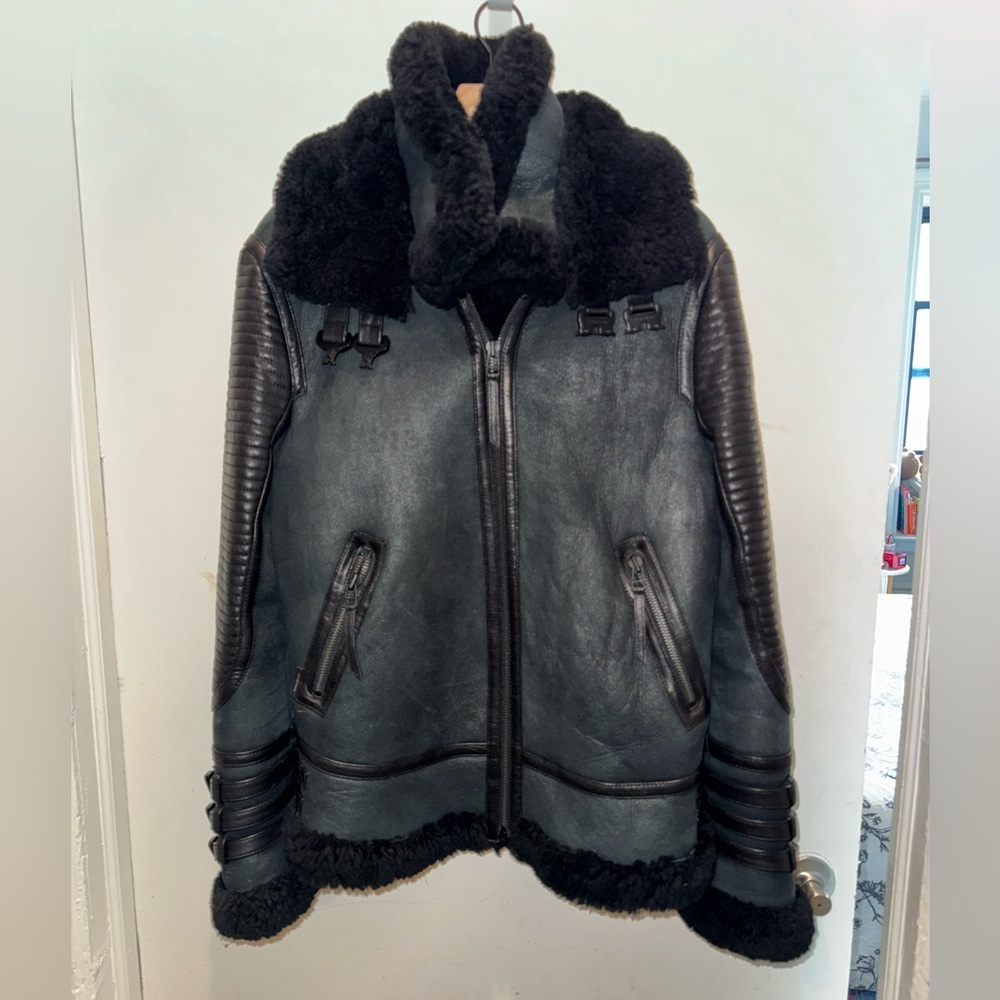 Men's Boda Skins Black Warrior 3.0 Shearling Leather Jacket